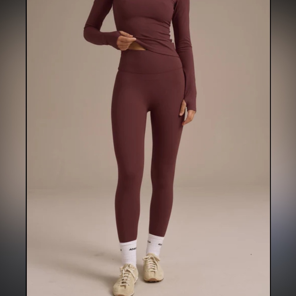 Adanola Deep Burgundy Leggings sz S - Picture 2 of 6